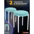 Табуретки Levantes 2шт, тиффани, белые ножки