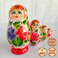 Матрешка деревянная детская 5 мест развивающая игрушка традиционная 10 см Орнамент