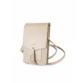 Guess сумка для смартфонов, искусственная кожа Saffiano, цвет: бежевый