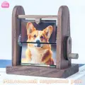 Деревянная машинка для перелистывания страниц в фотоальбомах с ручным приводом, коричневая