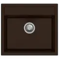 Врезная кухонная мойка Longran Geos GES 560.510 гранит Lonstone марон