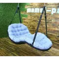 Подвесной шезлонг-гамак 180х100см черный голубой