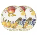 Тарелки Lefard Фрукты, набор 2 шт, обеденные, 25,5 см, фарфоровые