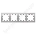 Рамка 4-постовая для розеток и выключателей алюминий AtlasDesign (Атлас Дизайн) Schneider Electric ATN000304 1шт