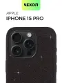 Премиум блестящий чехол BROSCOP на Apple iPhone 15 Pro (Айфон 15 Про), с кристаллами, черный
