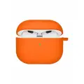 Uniq для Airpods 4 чехол NEXO Liquid silicone +carabin +Sports ear hooks Volt Orange