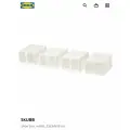 Набор обувных коробок IKEA SKUBB оригинал, 4 штуки, 22х34х16 см, белый