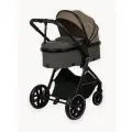 Коляска трансформер для новорожденных 3 в 1 Jovola Folk универсальная, всесезонная, темно-бежевый