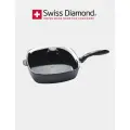 Сотейник квадратный Swiss Diamond HD Classic Nonstick SD6620IC 20x20см, диаметр 36 см, с крышкой, для индукции