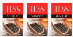 Tess Чай чёрный SUNRISE, 100 г, 3 уп