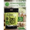 ELITECAT Наполнитель комкующийся, растительный Tofu Green Tea, 12л / 5.4кг