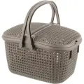 Корзина для пикника EL Casa Паола 49,5*35*27,5см 25 л с 2-мя крышками, латте (640453)