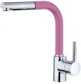 Teka Однорычажный смеситель для кухни Teka Ares 23938120FP розовый, с выдвижным изливом
