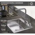 Мойка кухонная РМС MR-5050 металлическая, 50x50, мойка для кухни, квадратная, матовая, врезные