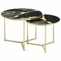 Стол журнальный Рим 17 (02) Черный сапфир/Золото