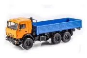Модель коллекционная SSM Камский грузовик 43118 бортовой с тентом, оранжевый / синий