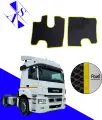 Автомобильные коврики EVA/ЕВА/ЭВА для КАМАЗ 5490 Нео/KAMAZ 5490 Neo 2013-н. в черный желтый