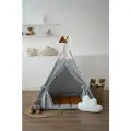 Вигвам детский с ковриком, окошком , подушкой и антискладывателем горы светло-серый