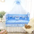 Комплект в кроватку для новорожденных для мальчика с бортиками Слоник Боня (1912 голубой)