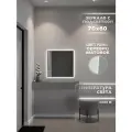 Зеркало с подсветкой в алюминиевой раме настенное ONE MARKET 70х60 см. Свет: Нейтральный Белый 6000К. Серебро