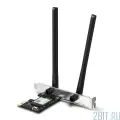 Сетевой адаптер Wi-Fi + Bluetooth Mercusys MA80XE AX3000 PCI Express (ант. внеш. несъем.) 2ант.