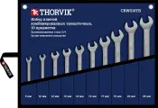Набор ключей гаечных комбинированных трещоточных в сумке, 8-24 мм, 10 предметов Thorvik