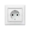 Розетка VALENA CLASSIC, скрытый монтаж, с заземлением, со шторками, белый | код. 774421 | Legrand (5шт. в упак.)