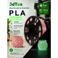 Светящийся PLA пластик для 3D принтера 1 кг, красный/зелёный ПЛА, 1 кг