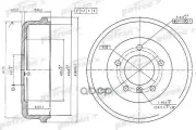 Барабан тормозной задн MERCEDES-BENZ: G-CLASS 79-93, T1 c бортовой платформой 77-96, T1 автобус 89-96, T1 фургон 82-96 PATRON.
