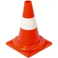 Конус дорожный сигнальный 320 мм, мягкий, оранжевый, КС-1.2 белая полоса, 10 шт. упаковка