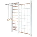 Спортивный комплекс Perfetto sport Scala in legno con rete bianco-naturale PS-125