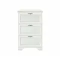 БРВ-Мебель Тумба для обуви высокая 123 см ширина 80 см глубина 19,5 см с тремя отделениями Кентаки SFB3B белый