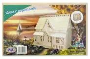 Деревянная модель для сборки «Дом с верандой»