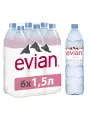 Минеральная вода Эвиан питьевая 1,5 л х 6 шт ПЭТ, уникальный минеральный состав, Франция, из источника в сердце Альп