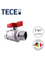 Кран шаровой для воды и газа TECE 1 (13300013) ручка-бабочка вр/нр