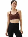 Топ спортивный Reebok Lux Strappy Sports Bra W, 1 шт., размер S INT, коричневый