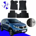 Автомобильные коврики EVA/ЕВА/ЭВА для Kia Sportage 3 III (SL) / Киа Спортейдж 3 III (СЛ) 2010-2016 черный темно серый