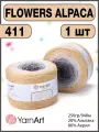 Пряжа Flowers Alpaca 411, 250г/940м - 1 шт