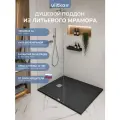 Поддон для душа 120х90 см. Ulitka Лава/Lava литьевой мрамор, цвет черный