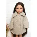 Одежда для кукол 32-35см Paola Reina, Vidal Rojas, Berjuan и др, Шубка для кукол, светло-бежевый (ягненок)
