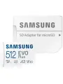 Карта памяти MicroSDXC 512GB Samsung MB-MC512SA/KR EVO Plus Class 10, A2, V30, UHS-I (U3), W 90 МБ/с, R 160 МБ/с
