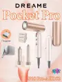 Dreame Фен для волос pocket P10 pro-AHD52 1500 Вт, кол-во насадок 3, бежевый, светло-розовый