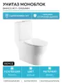 Унитаз моноблок Royce Bianco RCT-131604WH с сиденьем Микролифт белый фаянс напольный