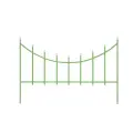 Заборчик садовый «Горизонталь», зеленый, 60см высота, 4,1м длина, металл