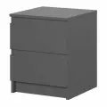 STERN Т-1, прикроватная тумба, 40х49,7х43,3 см, 2 ящика, серый графит