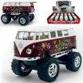 Металлическая машинка игрушка1:32 1962 Volkswagen Classical Bus w/ printing (Off Road) KT5060DFB инерционная / Коричневый