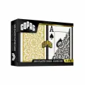 Игральные карты пластиковые Copag Elite покерный размер jumbo индекс черный/золотой