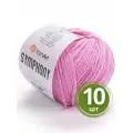 Пряжа YarnArt Symphony (Симфония) - 10 мотков Цвет: 2116 розовый 80% хлопок, 20% вискоза, 50г 125м