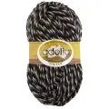 Пряжа ADELIA ZOLTAN 100% шерсть 100 г 115 м №147 черный-серый-белый