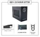 Внешняя видеокарта EGPu Wikingoo Q2l + 2 X Asus GT730, Thunderbolt 3/4.